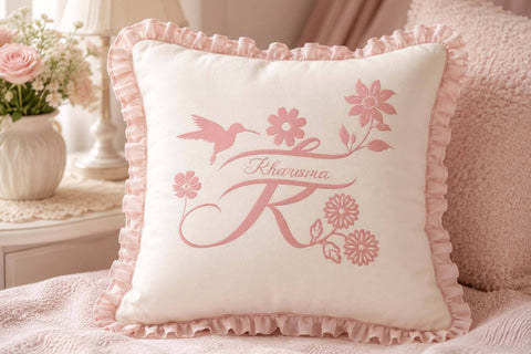 Damira Flower Monogram Font Prasetya Letter 