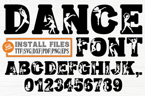 Dance Font Alphabet Svg, Dance Svg, Dancing Letters Svg, Dancer Silhouette Svg, Monogram Svg Files SVG TonisArtStudio 