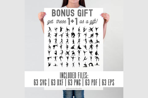 Dance Font Alphabet Svg, Dance Svg, Dancing Letters Svg, Dancer Silhouette Svg, Monogram Svg Files SVG TonisArtStudio 