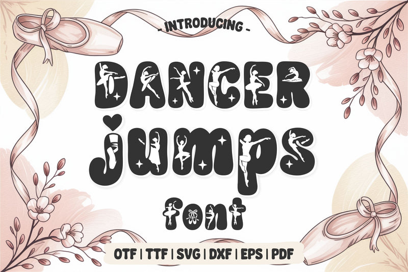 Dance Font, Groovy Ballet Font, Dancer Alphabet Letters - So Fontsy
