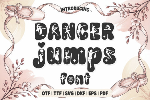 Dance Font, Groovy Ballet Font, Dancer Alphabet Letters SVG TonisArtStudio 