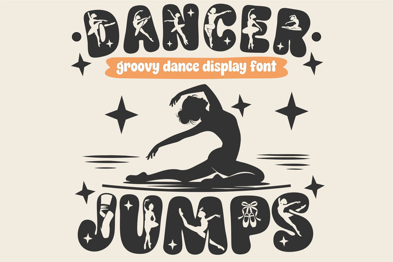 Dance Font, Groovy Ballet Font, Dancer Alphabet Letters SVG TonisArtStudio 