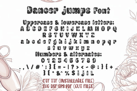 Dance Font, Groovy Ballet Font, Dancer Alphabet Letters SVG TonisArtStudio 