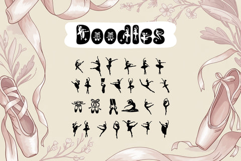 Dance Font, Groovy Ballet Font, Dancer Alphabet Letters SVG TonisArtStudio 