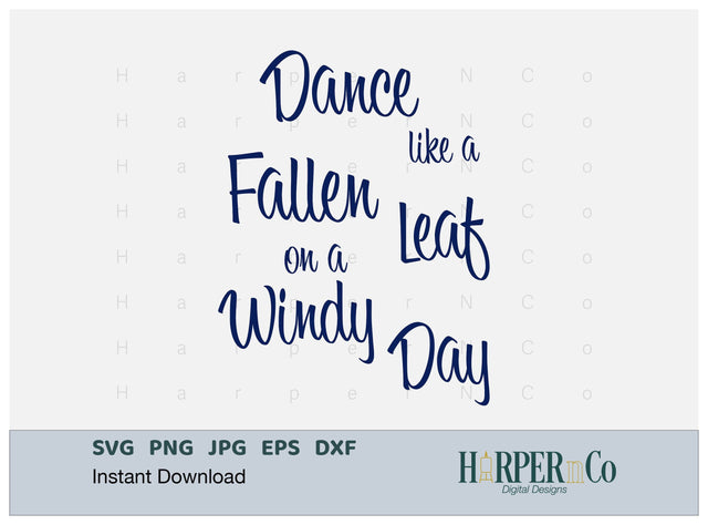 Dance Leaf SVG PNG Cut EPS File SVG HarperNCo 