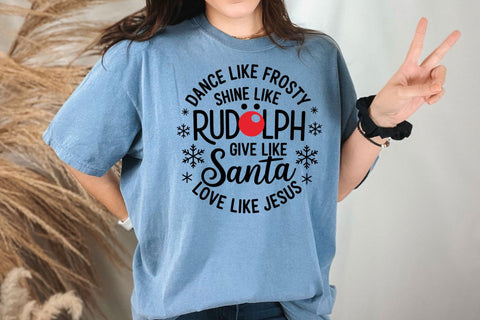 Dance Like Frosty Svg, Funny Christmas Svg, Christmas Shirt Svg, Love Like Jesus Png SVG DesignDestine 