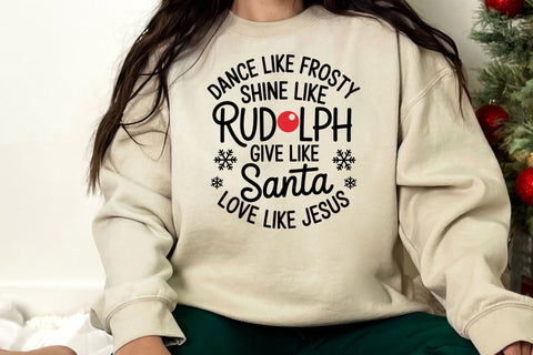 Dance Like Frosty Svg, Funny Christmas Svg, Christmas Shirt Svg, Love Like Jesus Png SVG DesignDestine 