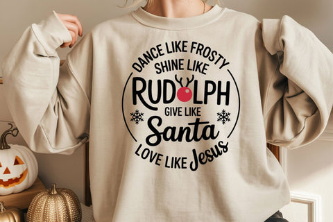 Dance Like Frosty Svg, Funny Christmas Svg, Christmas Shirt Svg, Love Like Jesus Png SVG DesignDestine 