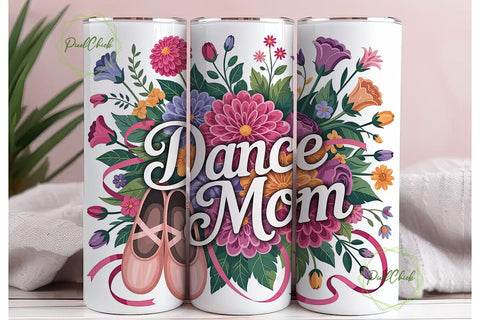 Dance Mom 20oz Tumbler Wrap Sublimation PixelChick 