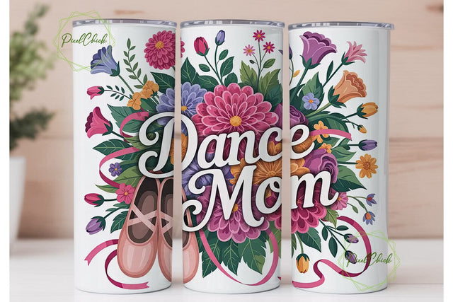 Dance Mom 20oz Tumbler Wrap Sublimation PixelChick 