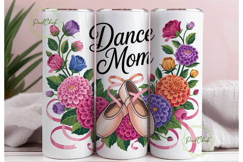 Dance Mom 20oz Tumbler Wrap Sublimation PixelChick 
