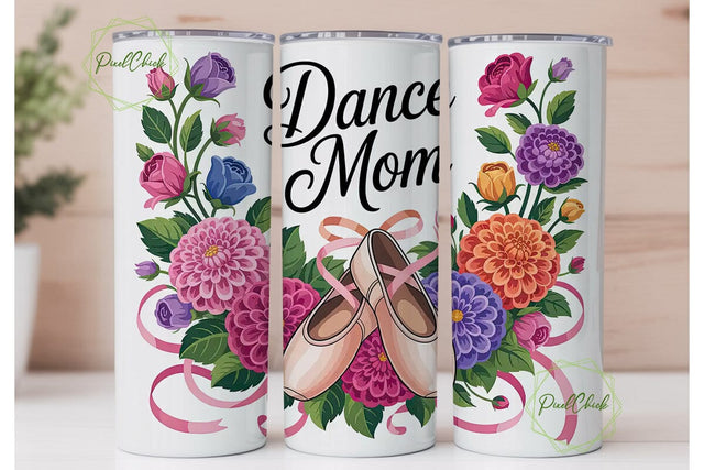 Dance Mom 20oz Tumbler Wrap Sublimation PixelChick 