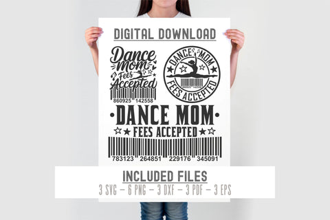 Dance Mom Fees Accepted svg cut file Funny Dance Mom Shirt Design, Dance png SVG TonisArtStudio 