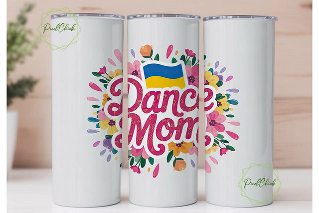 Dance Mom Ukraine 20oz Tumbler Wrap Sublimation PixelChick 