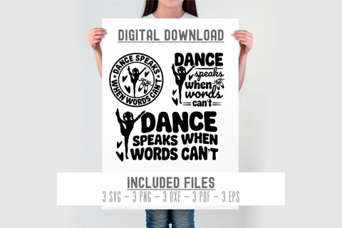 Dance Speaks When Words Can’t svg | Dance Svg | Dance Girl Clipart | Dance Teacher Svg | Dance Team Png | Ballet Dance Quote | Dancer Signs SVG TonisArtStudio 