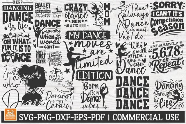 Dance SVG Bundle| Dancer Quotes Svg| Dance Life Svg | Ballet SVG TonisArtStudio 