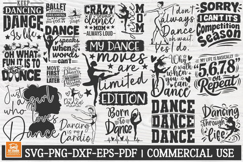 Dance SVG Bundle| Dancer Quotes Svg| Dance Life Svg | Ballet SVG TonisArtStudio 