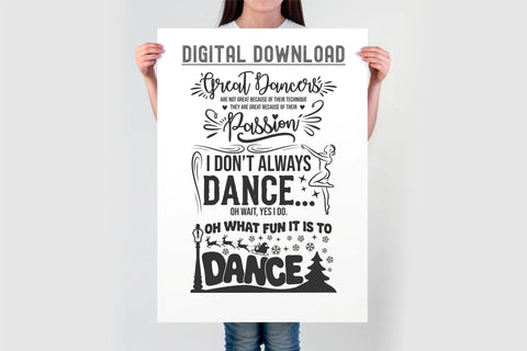 Dance Svg Bundle | Dancer Svg Cut Files | 15 Dancing Quotes and Signs SVG TonisArtStudio 