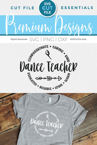 Dance Teacher svg - a tap or ballet teacher unisex svg file SVG SVG Cut File 