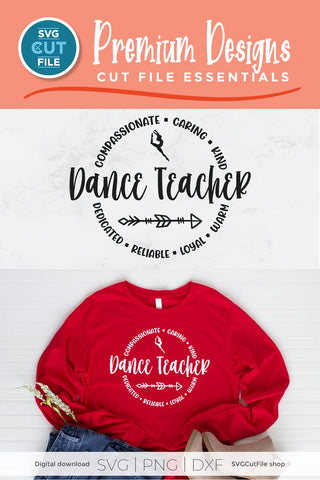 Dance Teacher svg - a tap or ballet teacher unisex svg file SVG SVG Cut File 
