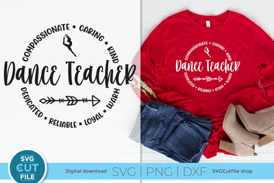 Dance Teacher svg - a tap or ballet teacher unisex svg file SVG SVG Cut File 