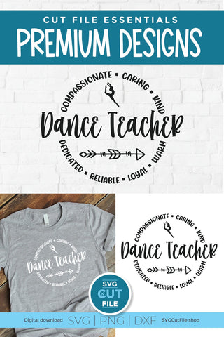 Dance Teacher svg - a tap or ballet teacher unisex svg file SVG SVG Cut File 