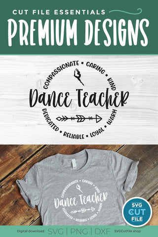 Dance Teacher svg - a tap or ballet teacher unisex svg file SVG SVG Cut File 