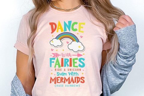 Dance With Fairies Ride A Unicorn SVG SVG FiveStarCrafting 