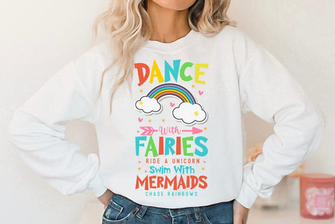 Dance With Fairies Ride A Unicorn SVG SVG FiveStarCrafting 