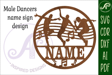 Dancer male name sign, SVG, music themed wall art SVG APInspireddesigns 