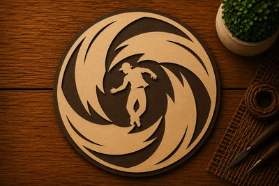 Dancing Couple Spiral Art Laser Cut SVG File SVG Regulrcrative 