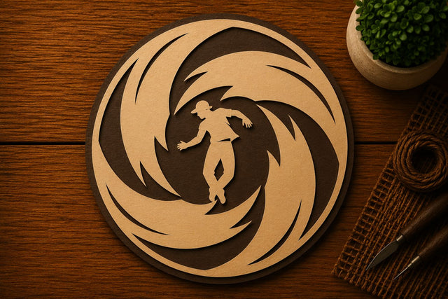 Dancing Couple Spiral Art Laser Cut SVG File SVG Regulrcrative 