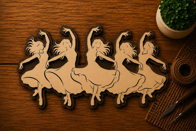 Dancing Geese Silhouette Art Laser Cut SVG File SVG Regulrcrative 