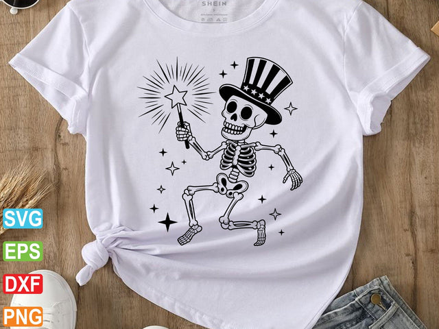 Dancing Skeleton 4th of July SVG SVG Creativeart88 