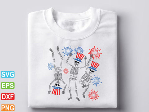 Dancing Skeleton 4th of July SVG SVG Creativeart88 