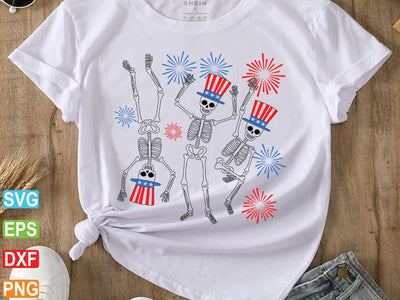 Dancing Skeleton 4th of July SVG SVG Creativeart88 