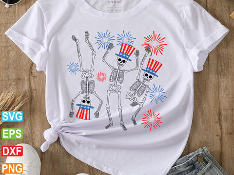 Dancing Skeleton 4th of July SVG SVG Creativeart88 