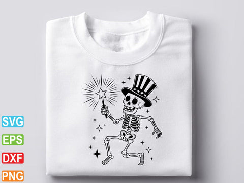 Dancing Skeleton 4th of July SVG SVG Creativeart88 