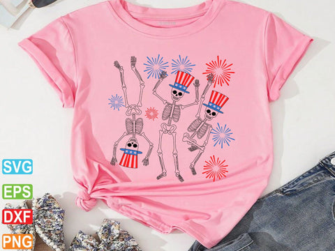 Dancing Skeleton 4th of July SVG SVG Creativeart88 