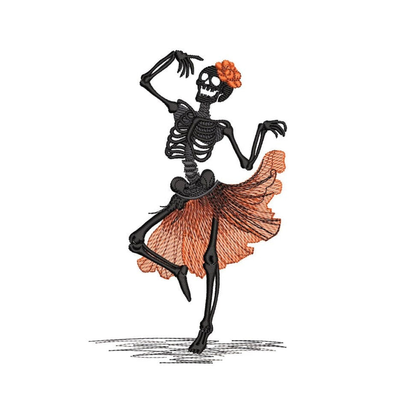 Dancing Skeleton Embroidery Design, Halloween Embroidery Design, 3 sizes, Instant Download Embroidery/Applique DESIGNS Nino Nadaraia 