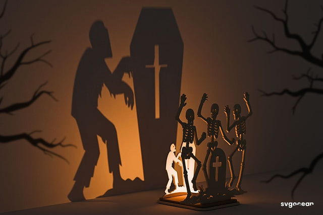 Dancing Skeletons Candle Holder SVG SVG SvgOcean 