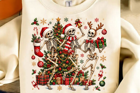Dancing Skeletons Christmas PNG Sublimation SVGista 