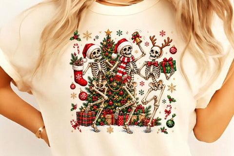 Dancing Skeletons Christmas PNG Sublimation SVGista 