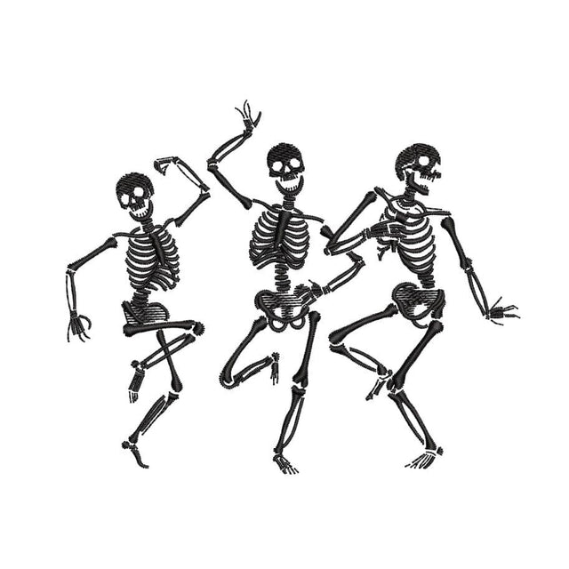 Dancing Skeletons Embroidery Design, Halloween Machine Embroidery Design, 3 sizes, Instant Download Embroidery/Applique DESIGNS Nino Nadaraia 