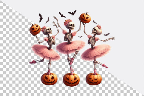 Dancing Skeletons PNG Clipart Design Sublimation SVGArt 