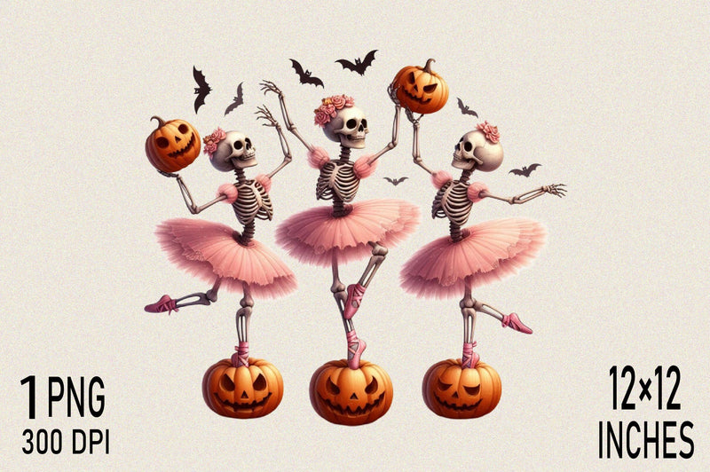 Dancing Skeletons PNG Clipart Design Sublimation SVGArt 