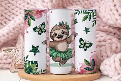 Dancing Sloth 20oz Tumbler Wrap Sublimation DesignSVG 