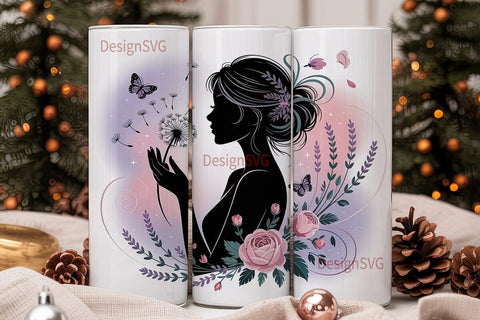 Dandelion Dream 20oz Tumbler Wrap Sublimation DesignSVG 