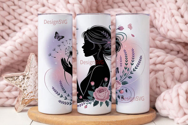 Dandelion Dream 20oz Tumbler Wrap Sublimation DesignSVG 