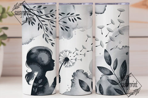 Dandelion Wish 20oz Tumbler Wrap Sublimation sassyprint 